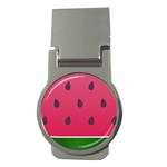 Watermelon Fruit Summer Red Fresh Food Healthy Money Clips (Round)  Front