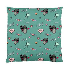 Raccoon Texture Seamless Scrapbooking Hearts Standard Cushion Case (two Sides) by pakminggu