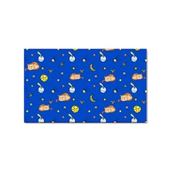 Cat Animals Sleep Stars Seamless Background Sticker (rectangular) by pakminggu