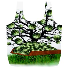 Watermelon Tree Abstraction On Watermelon Abundance Full Print Recycle Bag (xl) by pakminggu