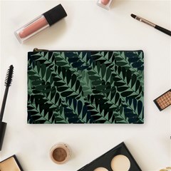 Background Pattern Leaves Texture Design Wallpaper Cosmetic Bag (medium) by pakminggu