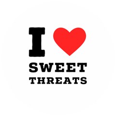 I Love Sweet Threats  Wooden Puzzle Round by ilovewhateva