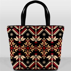 Vector Illustration Of Ukrainian Folk Seamless Pattern Ethnic Ornament Border Element Traditional Bucket Bag by pakminggu