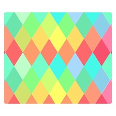 Low Poly Triangles Premium Plush Fleece Blanket (small) by danenraven