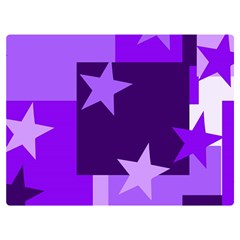 Purple Stars Pattern Shape Premium Plush Fleece Blanket (extra Small) by danenraven