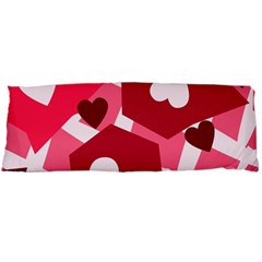 Pink Hearts Pattern Love Shape Body Pillow Case (dakimakura) by danenraven