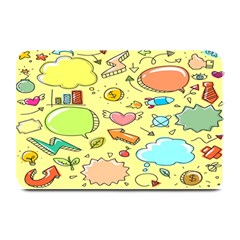 Cute Sketch Child Graphic Funny Plate Mats by danenraven