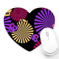 Seamless Halloween Day Of The Dead Heart Mousepad by danenraven