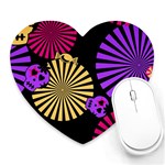 Seamless Halloween Day Of The Dead Heart Mousepad Front