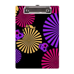 Seamless Halloween Day Of The Dead A5 Acrylic Clipboard by danenraven