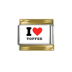 I Love Toffee Gold Trim Italian Charm (9mm) by ilovewhateva