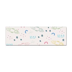 Spaceship Pattern Star Sticker (bumper) by danenraven