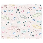 Spaceship Pattern Star Premium Plush Fleece Blanket (Small) 50 x40  Blanket Front