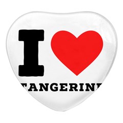 I Love Tangerine Heart Glass Fridge Magnet (4 Pack) by ilovewhateva