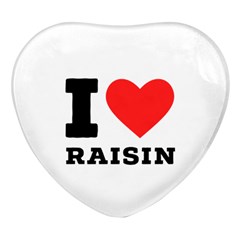 I Love Raisin  Heart Glass Fridge Magnet (4 Pack) by ilovewhateva