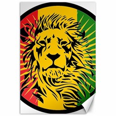 Lion Head Africa Rasta Canvas 20  X 30  by Mog4mog4