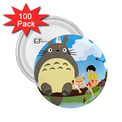 My Neighbor Totoro Totoro 2 25  Buttons (100 Pack)  by Mog4mog4