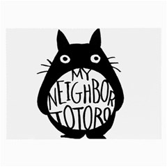 My Neighbor Totoro Black And White Large Glasses Cloth by Mog4mog4