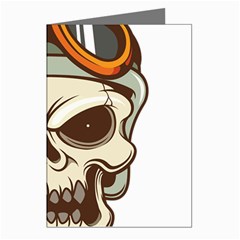 Motorcycle Helmet Skull Clip Art Cranial Skeleton Greeting Cards (pkg Of 8) by Mog4mog4