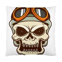 Motorcycle Helmet Skull Clip Art Cranial Skeleton Standard Cushion Case (one Side) by Mog4mog4