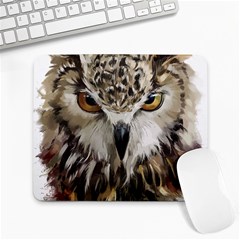 Vector Hand Painted Owl Large Mousepad by Mog4mog4