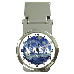 Vincent Van Gogh Starry Night Art Painting Planet Galaxy Money Clip Watches by Mog4mog4