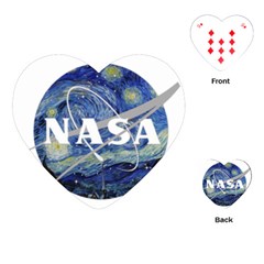 Vincent Van Gogh Starry Night Art Painting Planet Galaxy Playing Cards Single Design (heart) by Mog4mog4