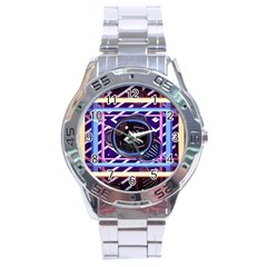 Abstract Sphere Room 3d Design Shape Circle Stainless Steel Analogue Watch by Mog4mog4