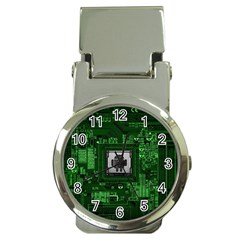 Technology Computer Chip Electronics Industry Circuit Board Money Clip Watches by Bakwanart