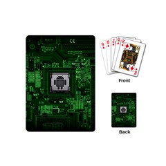 Technology Computer Chip Electronics Industry Circuit Board Playing Cards Single Design (mini) by Bakwanart