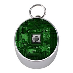 Technology Computer Chip Electronics Industry Circuit Board Mini Silver Compasses by Bakwanart