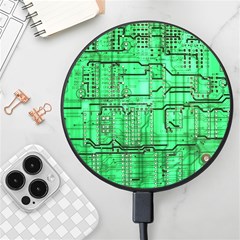 Green Circuit Board Computer Wireless Fast Charger(black) by Bakwanart