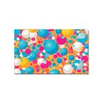 Circles Art Seamless Repeat Bright Colors Colorful Sticker Rectangular (100 pack) Front