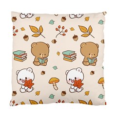 Bear Cartoon Background Pattern Seamless Animal Standard Cushion Case (one Side) by 99art