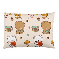 Bear Cartoon Background Pattern Seamless Animal Pillow Case (two Sides) by 99art