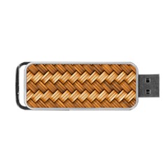 Wooden Weaving Texture Portable Usb Flash (two Sides) by 99art