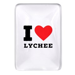 I Love Lychee  Rectangular Glass Fridge Magnet (4 Pack) by ilovewhateva