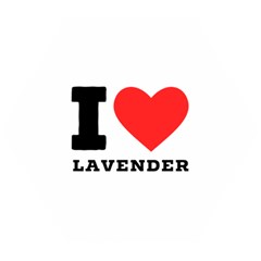 I Love Lavender Wooden Puzzle Hexagon by ilovewhateva