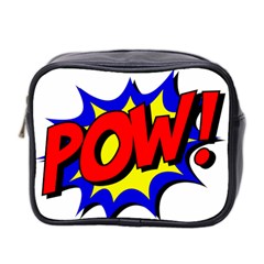 Pow Comic Comic Book Fight Mini Toiletries Bag (two Sides) by 99art