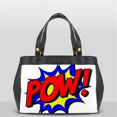 Pow Comic Comic Book Fight Oversize Office Handbag (2 Sides) by 99art