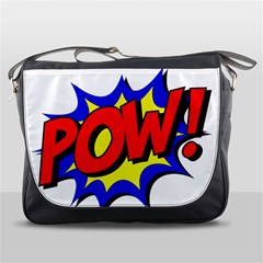 Pow Comic Comic Book Fight Messenger Bag by 99art