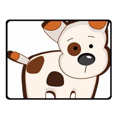 Animation-dog-cute-cartoon-drawing Two Sides Fleece Blanket (small) by 99art