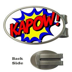 Kapow-comic-comic-book-fight Money Clips (oval)  by 99art