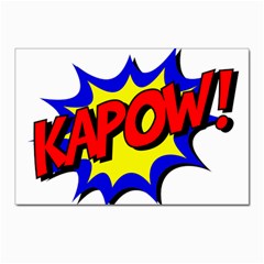 Kapow-comic-comic-book-fight Postcards 5  X 7  (pkg Of 10) by 99art