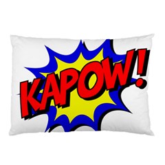 Kapow-comic-comic-book-fight Pillow Case by 99art