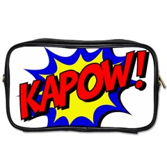 Kapow-comic-comic-book-fight Toiletries Bag (two Sides) by 99art