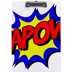 Kapow-comic-comic-book-fight A4 Acrylic Clipboard by 99art