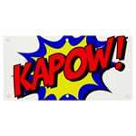 Kapow-comic-comic-book-fight Banner and Sign 6  x 3  Front