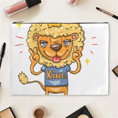 Animation-lion-animals-king-cool Cosmetic Bag (xl) by 99art