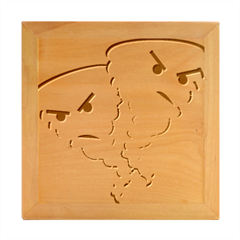 Tornado-twister-angry-comic Wood Photo Frame Cube by 99art